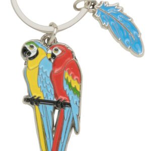 Kovová kľúčenka-Papagáje